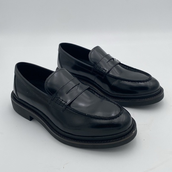 Zara Black Chunky penny Loafer shoe men 40 Y2K gothic retro casual event grandpa - Picture 4 of 15